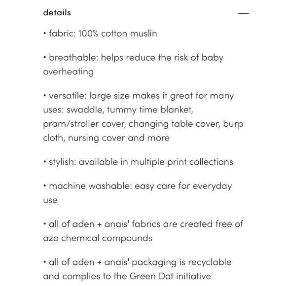 NIB Aden + Anais Essentials Muslin Swaddles - Picture 5 of 6